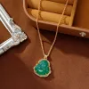 Hyacinth Douyin's best-selling chalcedony large-belted Maitreya Buddha pendant necklace for women, a new trendy collarbone chain sweater chain and neck chain for 2025 Application Scenario